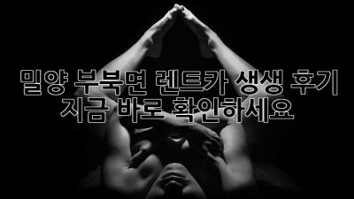 밀양 부북면 렌트카 생생 후기! 🚗💨 지금 바로 확인하세요!